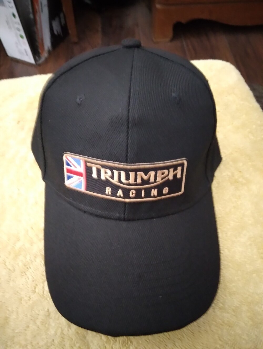 Triumph Black Racing Baseball Cap with Union Jack Patch